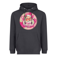 Smoke Pink Merry Christmas Santa Heavyweight Hoodie - FaDigitalArtStudio