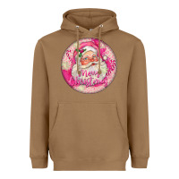 Toasted Coconut Pink Merry Christmas Santa Heavyweight Hoodie - FaDigitalArtStudio