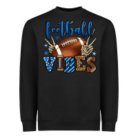 Black Football vibes blue and grey team color Heavyweight Sweatshirt - HowdyJamesFarm