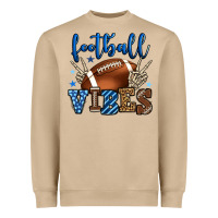 Mushroom Football vibes blue and grey team color Heavyweight Sweatshirt - HowdyJamesFarm
