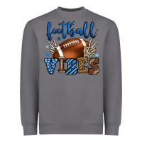 Storm Football vibes blue and grey team color Heavyweight Sweatshirt - HowdyJamesFarm