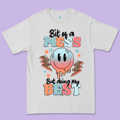Bit Of A Mess But Doing My Best Premium Tee Designed By Maliassmallbusiness