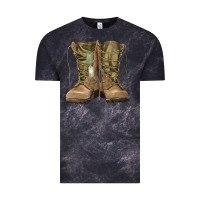 Cloud Black soldier boots Vintage Tee - RanaPortraitStore