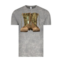 Cloud Rock soldier boots Vintage Tee - RanaPortraitStore