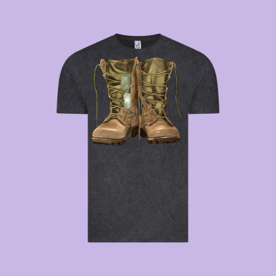 Soldier Boots Vintage Tee Designed By Ranaportraitstore