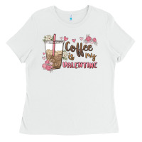 White coffee is my valentine Ladies Tee - MaliasSmallBusiness