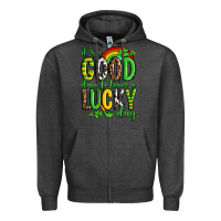 Charcoal Heather St. Patrick's It's a good day to have a lucky day Zipper Hoodie - OliviaCreatesArt