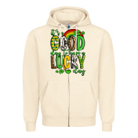 Sandshell St. Patrick's It's a good day to have a lucky day Zipper Hoodie - OliviaCreatesArt