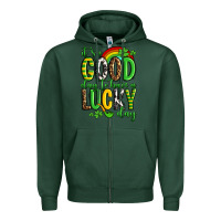 Sports Green St. Patrick's It's a good day to have a lucky day Zipper Hoodie - OliviaCreatesArt