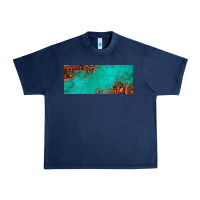 Navy tooled leather turquoise glitter 11oz mug Urban Heavy Tee - Jasminsmagicworld