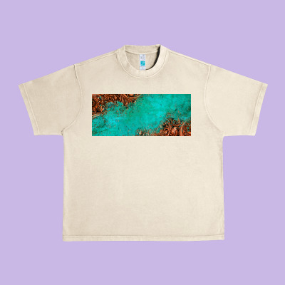 Tooled Leather Turquoise Glitter 11oz Mug Urban Heavy Tee Designed By Jasminsmagicworld
