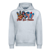 Heather Grey peace love freedom Urban Hoodie - RacoonDesign
