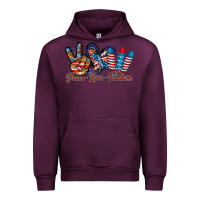 Mauve Wine peace love freedom Urban Hoodie - RacoonDesign