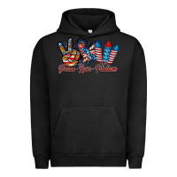 Pigment Black peace love freedom Urban Hoodie - RacoonDesign