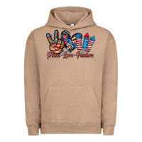 Pigment Burro peace love freedom Urban Hoodie - RacoonDesign