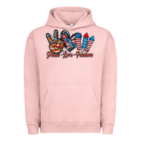 Pigment Salmon peace love freedom Urban Hoodie - RacoonDesign