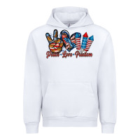 White peace love freedom Urban Hoodie - RacoonDesign