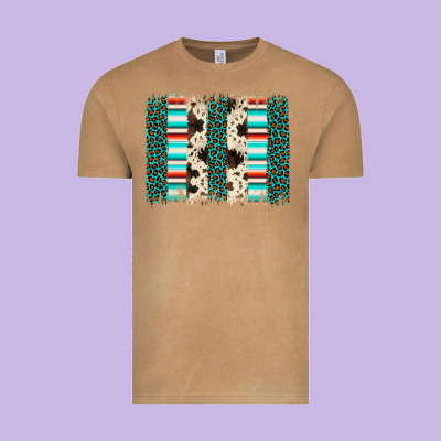 Leopard Cowhide Brush Stroke Vintage Tee Designed By Artiststas
