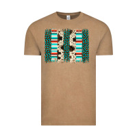 Vintage Coffee leopard cowhide brush stroke Vintage Tee - Artiststas