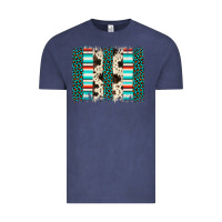 Vintage Denim leopard cowhide brush stroke Vintage Tee - Artiststas