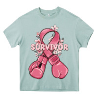 Arona survivor breast cancer with boxing gloves Heavy Core Tee - MaliasSmallBusiness
