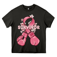 Asphalt survivor breast cancer with boxing gloves Heavy Core Tee - MaliasSmallBusiness