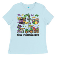 Baby Blue throw me something mister Ladies Tee - MaliasSmallBusiness