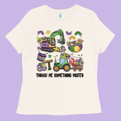 Throw Me Something Mister Ladies Tee Designed By Maliassmallbusiness