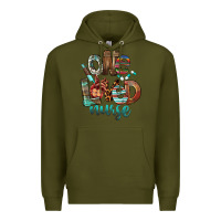 Army Green One Loved Nurse Premium Hoodie - FaDigitalArtStudio