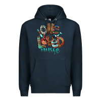 Navy One Loved Nurse Premium Hoodie - FaDigitalArtStudio