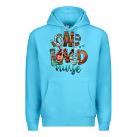 Ocean Blue One Loved Nurse Premium Hoodie - FaDigitalArtStudio