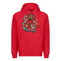Red One Loved Nurse Premium Hoodie - FaDigitalArtStudio