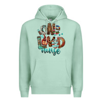Seafoam One Loved Nurse Premium Hoodie - FaDigitalArtStudio