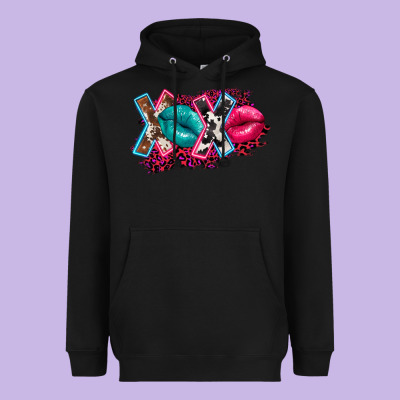 Western Xoxo Heavyweight Hoodie Designed By Fadigitalartstudio