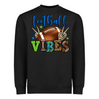 Black Football vibes green and blue Heavyweight Sweatshirt - HowdyJamesFarm