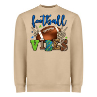 Mushroom Football vibes green and blue Heavyweight Sweatshirt - HowdyJamesFarm