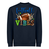 Navy Football vibes green and blue Heavyweight Sweatshirt - HowdyJamesFarm