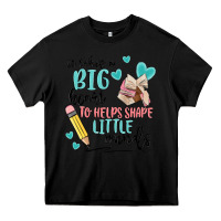 Black it takes a big hearts to helps shape little minds Heavy Core Tee - MaliasSmallBusiness