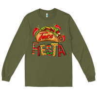 Army Green Taco Fiesta Long Sleeve Tee - texasbilliewilder