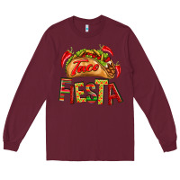 Burgundy Taco Fiesta Long Sleeve Tee - texasbilliewilder