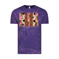 Cloud Purple cactus leopard cowhide brush stroke Vintage Tee - Artiststas
