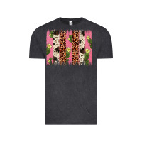 Vintage Black cactus leopard cowhide brush stroke Vintage Tee - Artiststas
