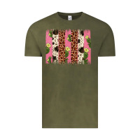 Vintage Olive cactus leopard cowhide brush stroke Vintage Tee - Artiststas