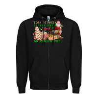 Black torn between lookin like a snack and eatin one Zipper Hoodie - FaDigitalArtStudio