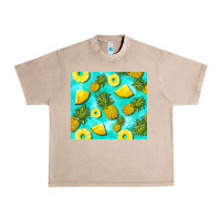 French Oak blue pineapple Urban Heavy Tee - BarkalooDesign