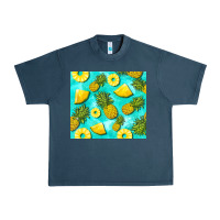 Midnight Navy blue pineapple Urban Heavy Tee - BarkalooDesign