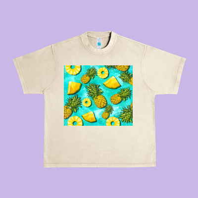Blue Pineapple Urban Heavy Tee Designed By Barkaloodesign
