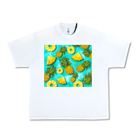 White blue pineapple Urban Heavy Tee - BarkalooDesign