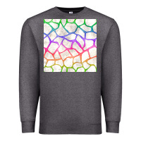 Charcoal Heather Watercolor Rainbow Giraffe Seamless Pattern Premium Sweatshirt - BundleAndBundleShop