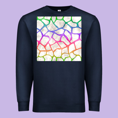 Watercolor Rainbow Giraffe Seamless Pattern Premium Sweatshirt Designed By Bundleandbundleshop